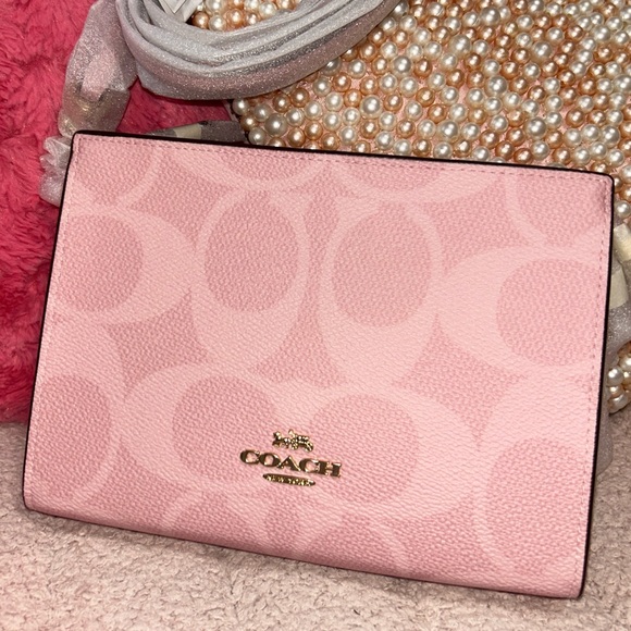 Coach Handbags - NEW Coach Slim Crossbody Bag in Powder Pink/LM